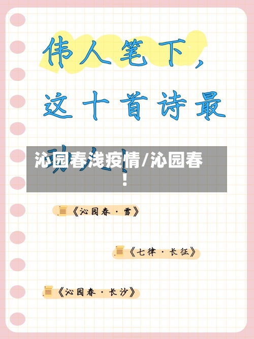 沁园春浅疫情/沁园春!-第3张图片